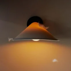 DCWéditions Sänglampor|Vägglampor-Plume CA Vägglampa Med Sladd, Porslin