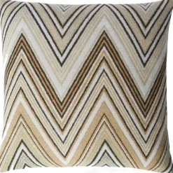 Plume Kudde 60x60 cm, Taupe/Multi