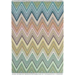 Plume Pläd 130x190 cm, Taupe/Multi