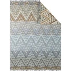 Plume Pläd 130x190 cm, Taupe/Multi