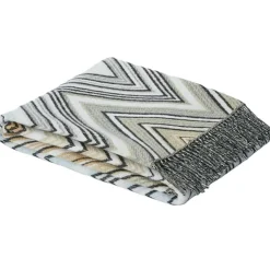 Plume Pläd 130x190 cm, Taupe/Multi