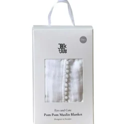 Barn Jack o Juno Barnfiltar-Pom Pom Babyfilt 120x120 cm,