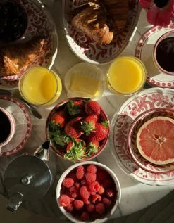 Piccola Home Uppläggningsfat-Positano Serveringsfat 26 cm, Röd