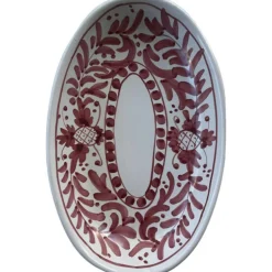 Piccola Home Uppläggningsfat-Positano Serveringsfat 26 cm, Röd