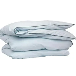 Powder EKO Påslakan 150x210 cm, Ljusblå/Mörkblå