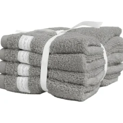 Gant Home Handdukar & Badlakan-Premium Handdukar 30x30 cm 4-pack, Concrete Grey