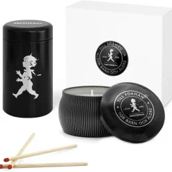 Solstickan Tillbehör Ljusstakar & Ljuslyktor|Doftljus-Presentask, Svart