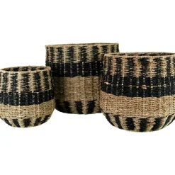 Deco Nord Korgar-Prisa Korg 3-pack, Natur / Svart