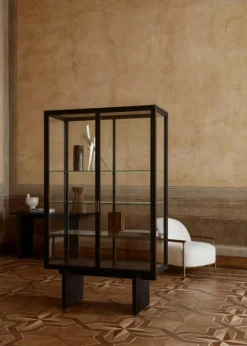 Private Vitrinskåp 110x45x191 cm, Ljus Betsad Ek