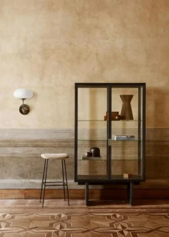 Private Vitrinskåp 110x45x191 cm, Ljus Betsad Ek