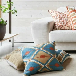 Pune Kuddfodral 50x50 cm, Cactus Green / Himmelsblå / Aqua