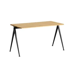 HAY Skrivbord-Pyramid Desk 01 140X75, Black Frame/Smoked