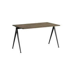 HAY Skrivbord-Pyramid Desk 01 140X75, Black Frame/Smoked