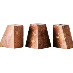 Dusty Deco Ljuslyktor-Pyramid Ljusstakar 3 Delar,