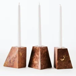 Dusty Deco Ljuslyktor-Pyramid Ljusstakar 3 Delar,