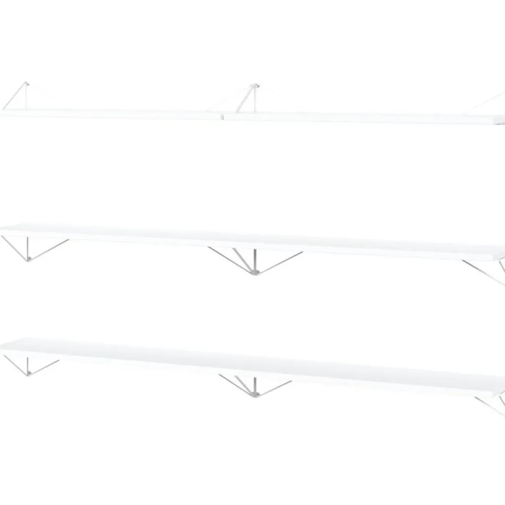 Maze Modulära Hyllsystem-Pythagoras Hyllpaket 6 Hyllplan, Ek / Vit