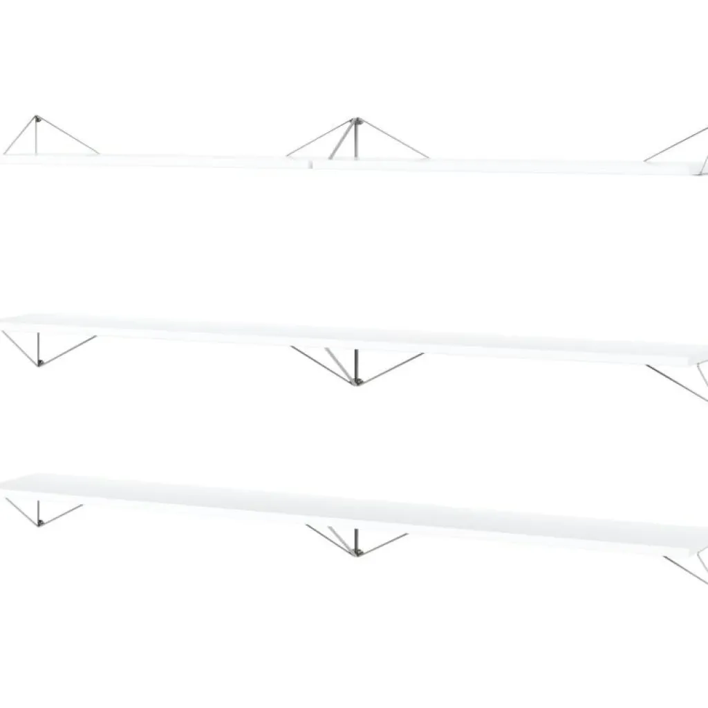 Maze Modulära Hyllsystem-Pythagoras Hyllpaket 6 Hyllplan, Ek / Vit