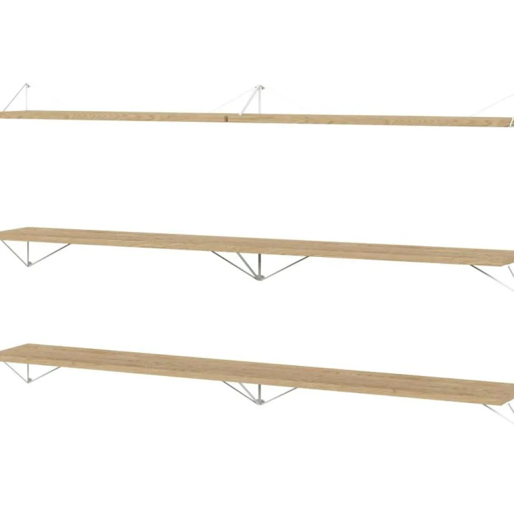 Maze Modulära Hyllsystem-Pythagoras Hyllpaket 6 Hyllplan, Ek / Vit