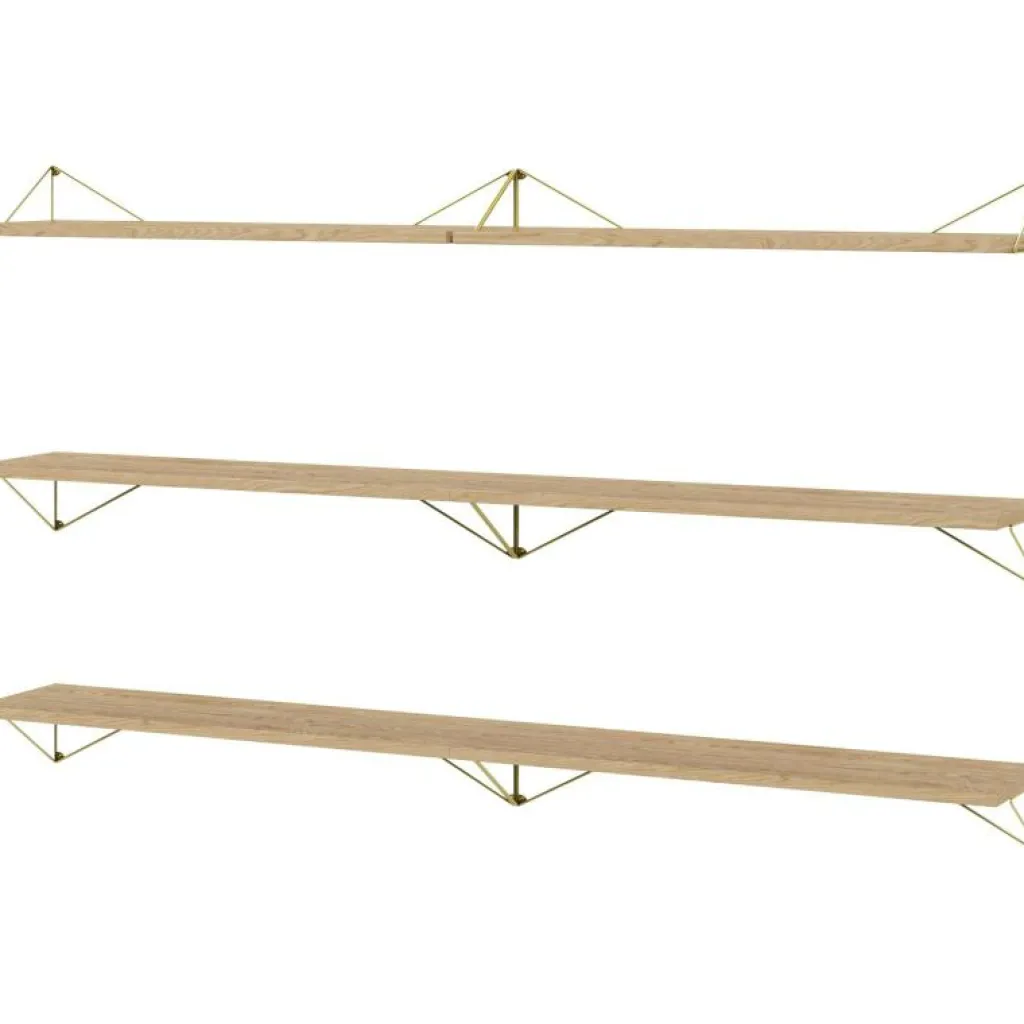 Maze Modulära Hyllsystem-Pythagoras Hyllpaket 6 Hyllplan, Ek / Vit