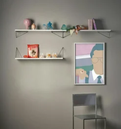 Pythagoras Hyllpaket 3 Hyllplan, Ek / Mässing