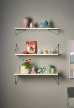 Pythagoras Hyllpaket 3 Hyllplan, Ek / Mässing