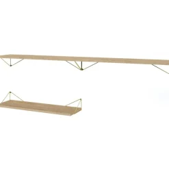 Pythagoras Hyllpaket 3 Hyllplan, Ek / Mässing