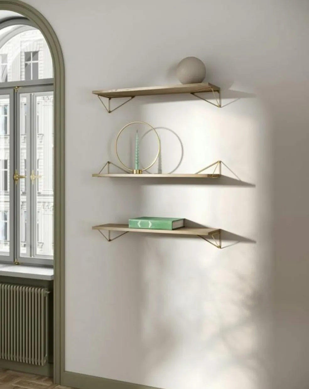 Pythagoras Hyllplan 60 cm, Ask