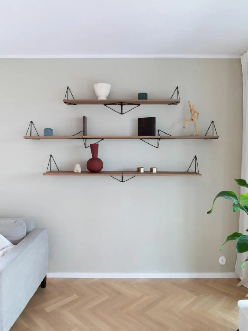 Pythagoras Hyllplan 60 cm, Ask