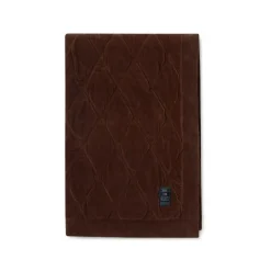 Quilted Organic Cotton Velvet Överkast 160x240 cm, Brun