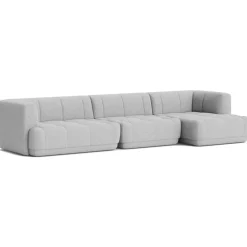 HAY Modulsoffor|Hörnsoffor & Divansoffor-Quilton 4-Sitssoffa Konfiguration 17 Höger, Läder Sense Dark Brown