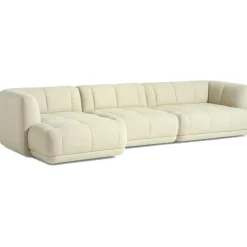 Quilton 4-Sitssoffa Konfiguration 17 Vänster, Läder Sense Dark Brown