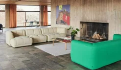 Quilton 4-Sitssoffa Konfiguration 17 Vänster, Läder Sense Dark Brown