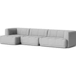 Quilton 4-Sitssoffa Konfiguration 17 Vänster, Läder Sense Dark Brown