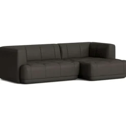 HAY Modulsoffor|Hörnsoffor & Divansoffor-Quilton 3-Sitssoffa Konfiguration 19 Höger, Läder Nevada NV2488