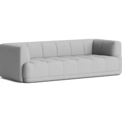 HAY 3-Sitssoffor-Quilton 3-Sitssoffa, Läder Sense Cognac