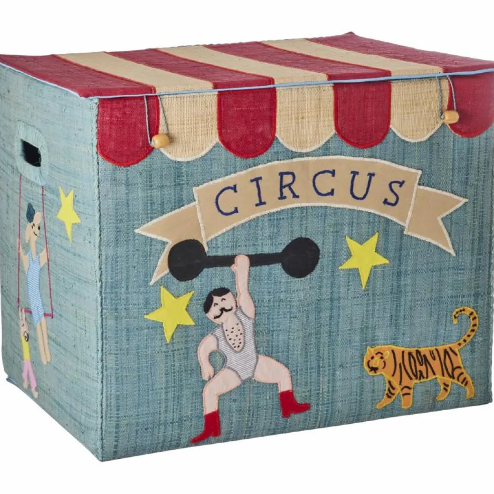 Raffia Leksaksförvaring Extra Large Hopvikbar, Happy Forest