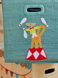 Raffia Leksaksförvaring Extra Large Hopvikbar, Happy Forest