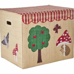 Raffia Leksaksförvaring Extra Large Hopvikbar, Happy Forest