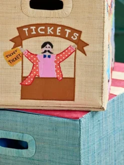 Raffia Leksaksförvaring Large Hopvikbar, Happy Forest