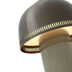 Raku Bordslampa, Blue Green / Mässing