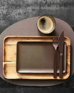 Aida Bordstabletter & Glasunderlägg-Raw Buffalo Bordstablett 6-pack, Brun