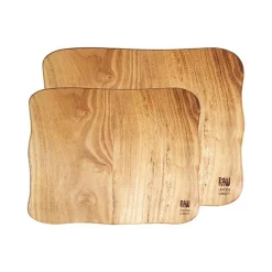 Raw Teak Skärbrädor, 2-pack