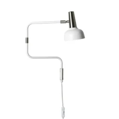 Ray Vägglampa LED, Vit/ Nickel