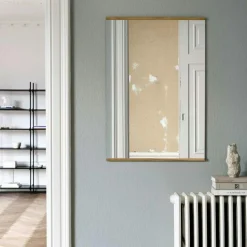 Rektangulär Väggspegel Ek, 70x100 cm