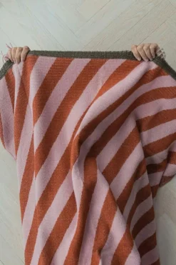 RETRO Pläd 125x170 cm, Rust Red