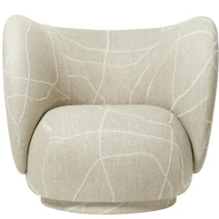 Ferm Living Fåtöljer-Rico Loungefåtölj Louisiana, Sand / Svart