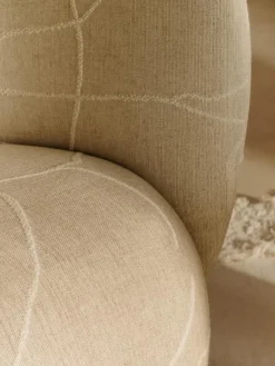 Ferm Living Fåtöljer-Rico Loungefåtölj Louisiana, Sand / Svart