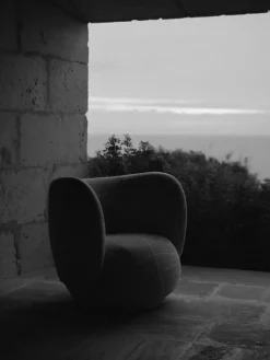 Ferm Living Fåtöljer-Rico Loungefåtölj Louisiana, Sand / Svart