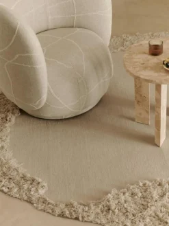 Ferm Living Fåtöljer-Rico Loungefåtölj Louisiana, Sand / Svart