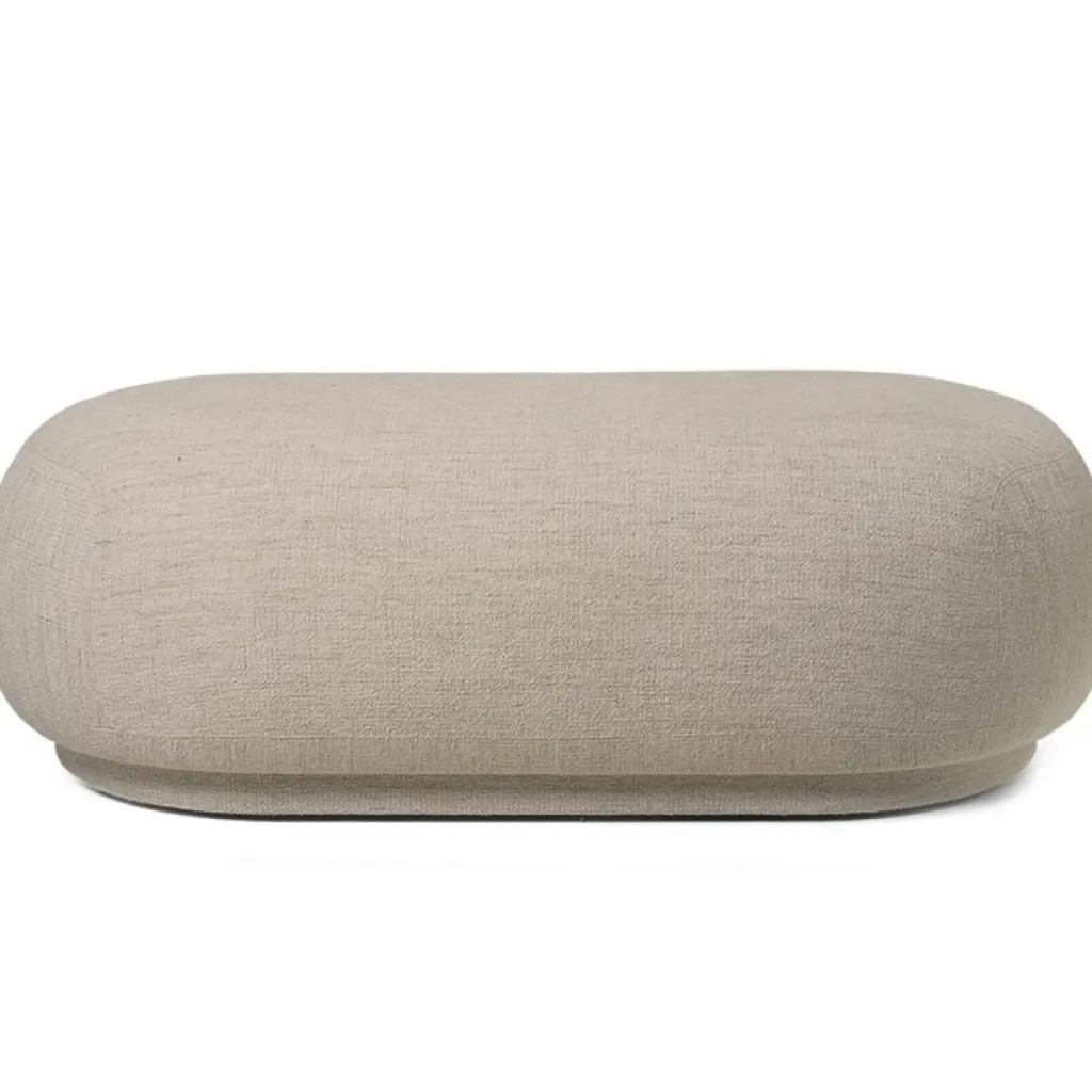 Ferm Living Sittsäckar & Sittpuffar-Rico Ottoman Boucle Sittpuff, Off-white